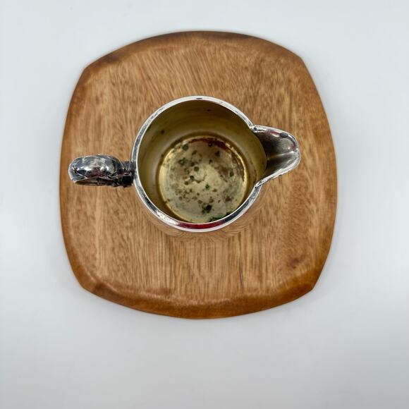 Vintage Spring Flower WM Rogers & Son Antique Silverplated Coffee Creamer Bowl - Picture 6 of 6